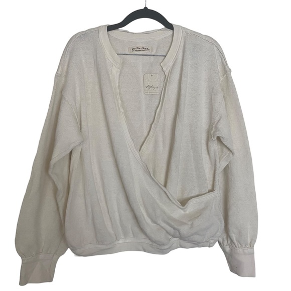 Free People Anyway Tee color Gardenia size S - Picture 2 of 6